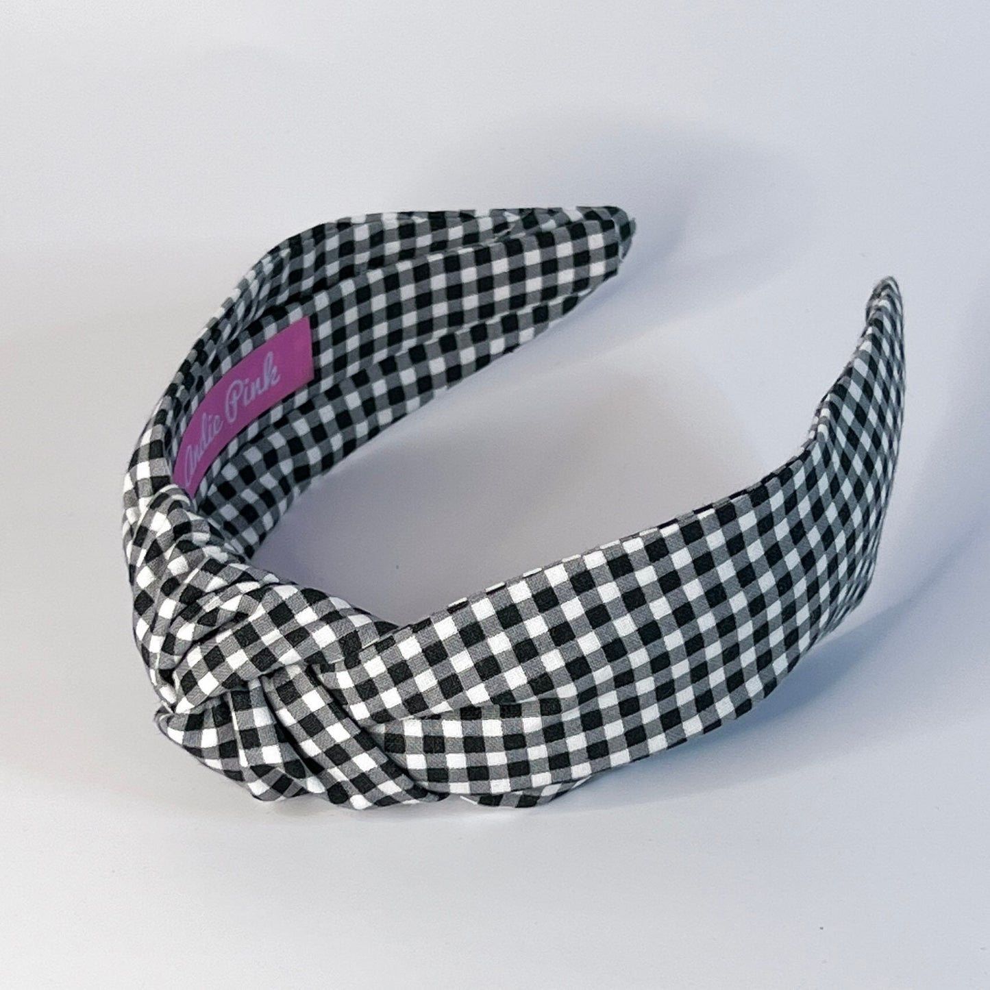 Black and White Gingham Headband