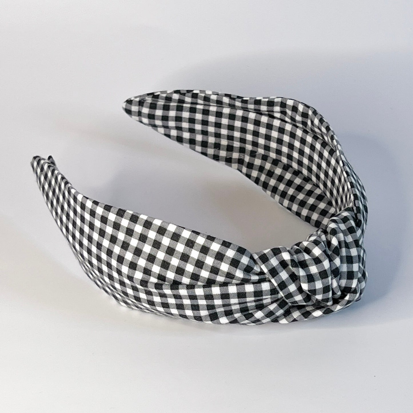 Black and White Gingham Headband