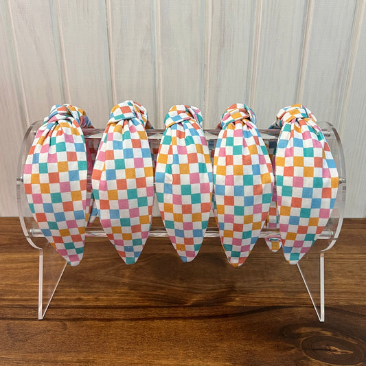 Colorful Checkered Plaid Headband