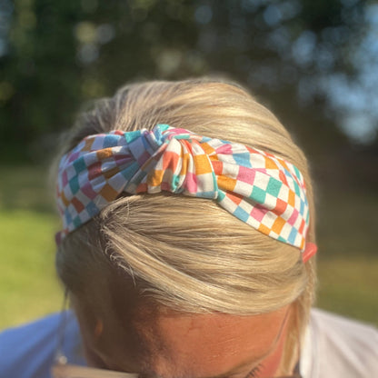 Colorful Checkered Plaid Headband
