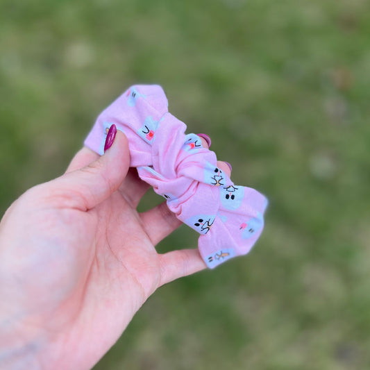 Pink Halloween Headband with Ghosts