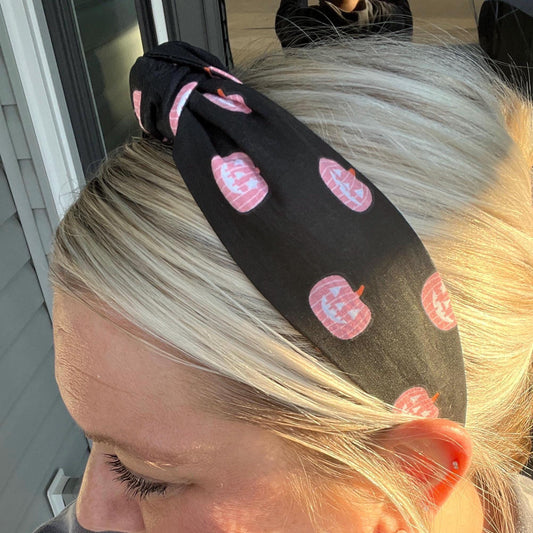 Pink Pumpkins Halloween Headband