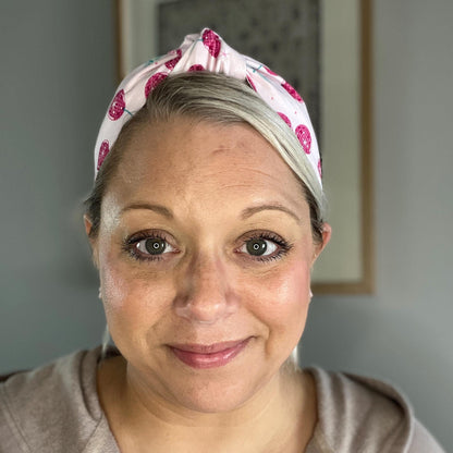 Pink Cherry Discoball Headband