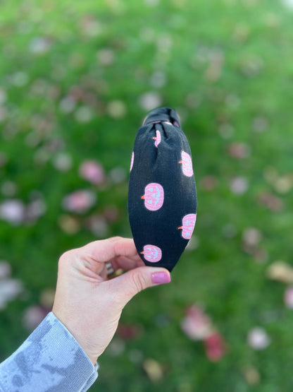 Pink Pumpkins Halloween Headband