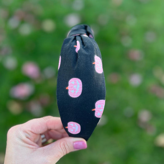 Pink Pumpkins Halloween Headband