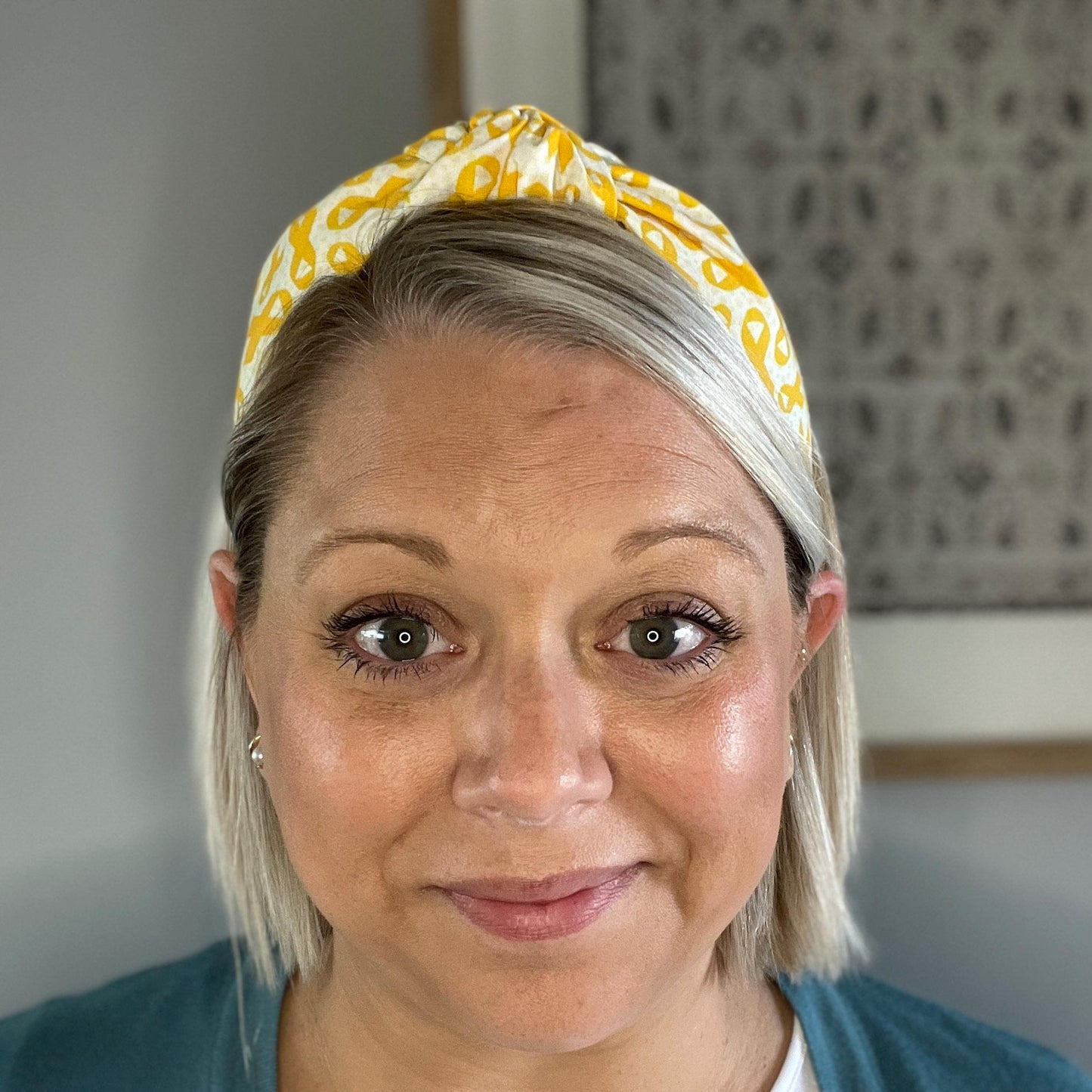 Childhood Cancer Awareness Yellow Ribbon Topknot Headband