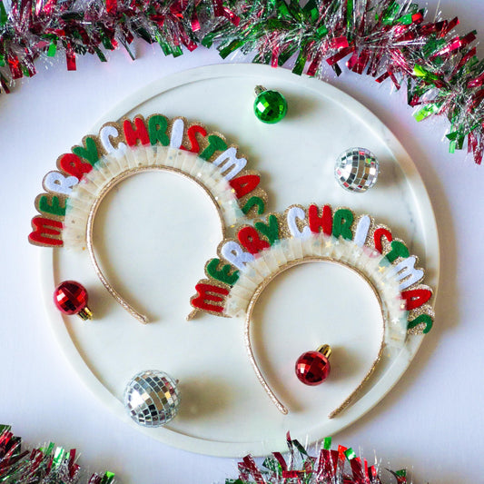 Merry Christmas Headband for Girls