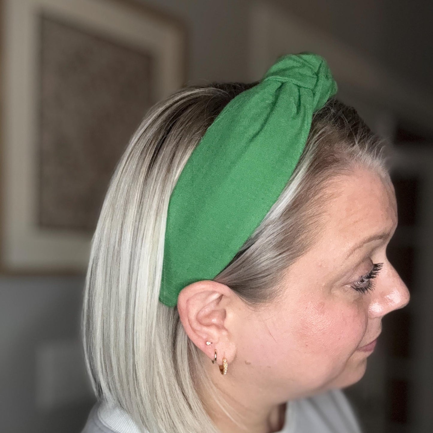 Green & Yellow Mustangs Embroidered Headband