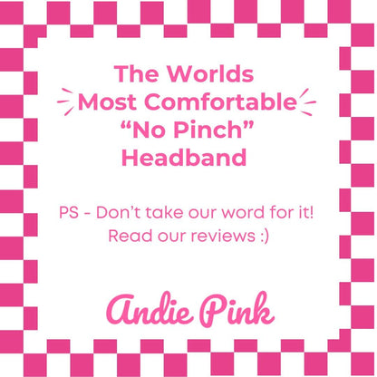 Pink & White Heart Headband