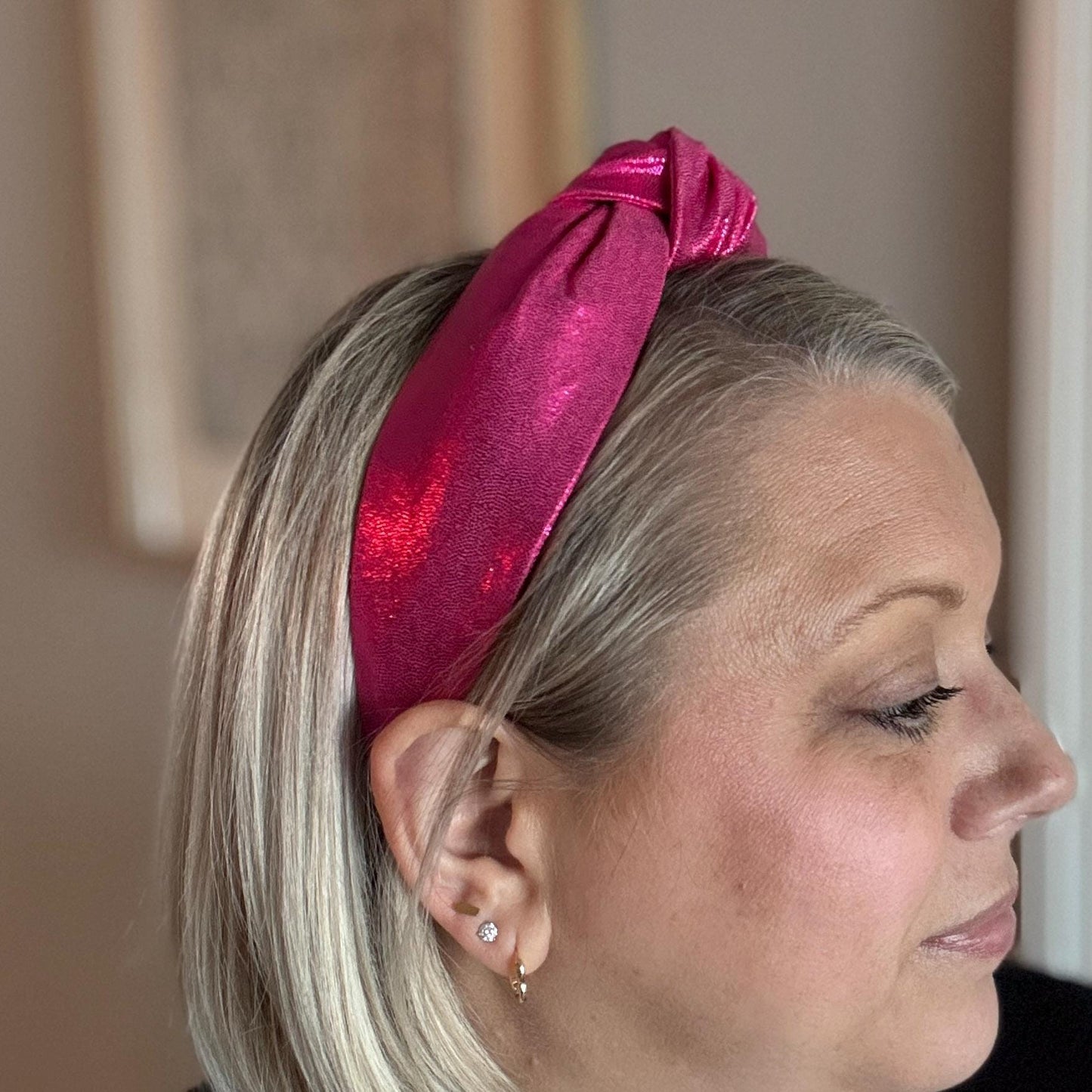 Metallic Hot Pink Headband