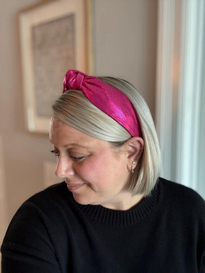 Metallic Hot Pink Headband