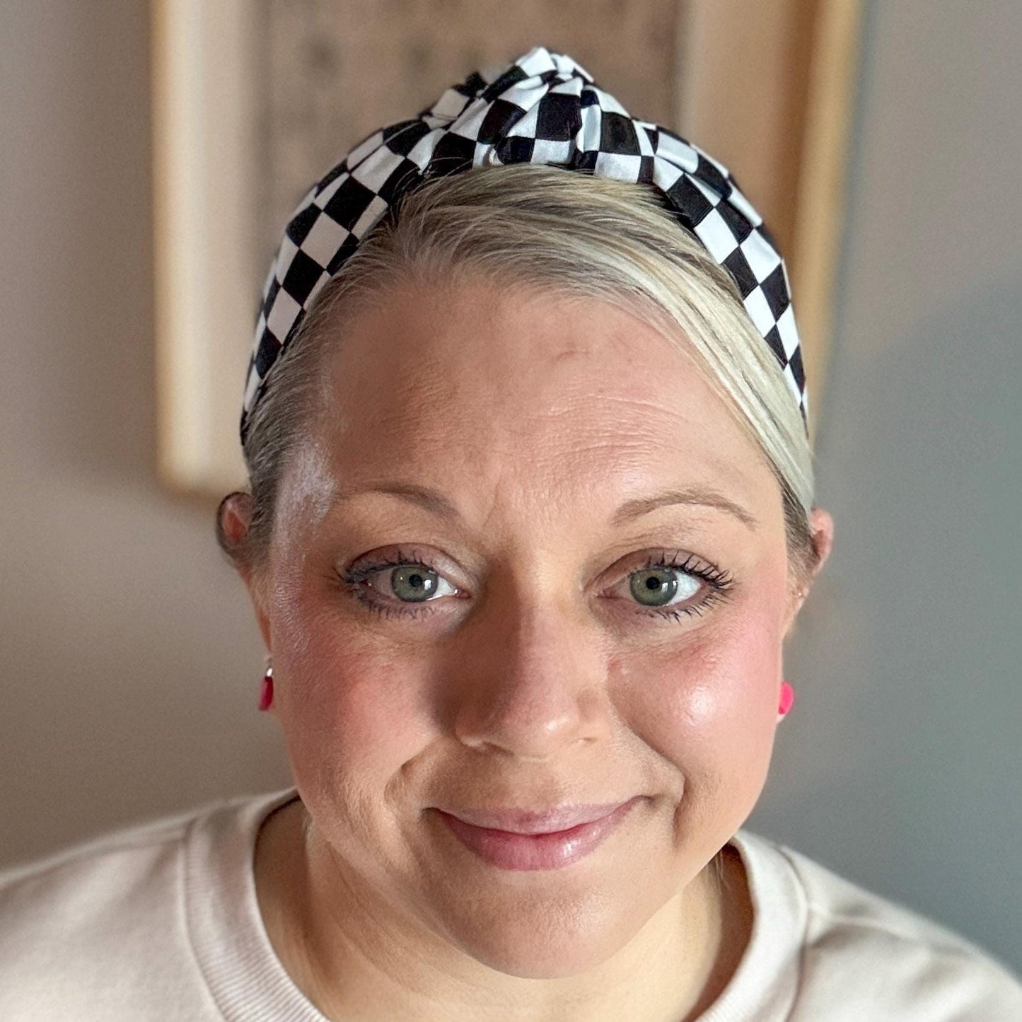 Black & White Checkered Headband