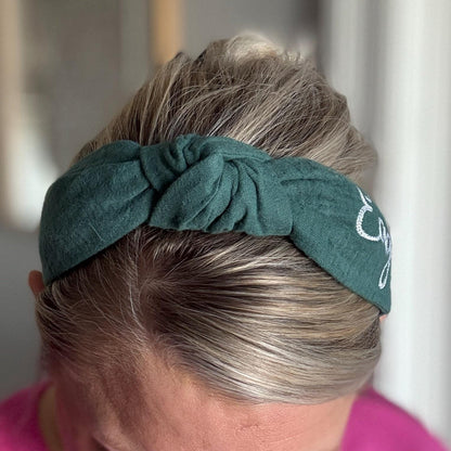 Philadephia Eagles Green & White Embroidered Headband