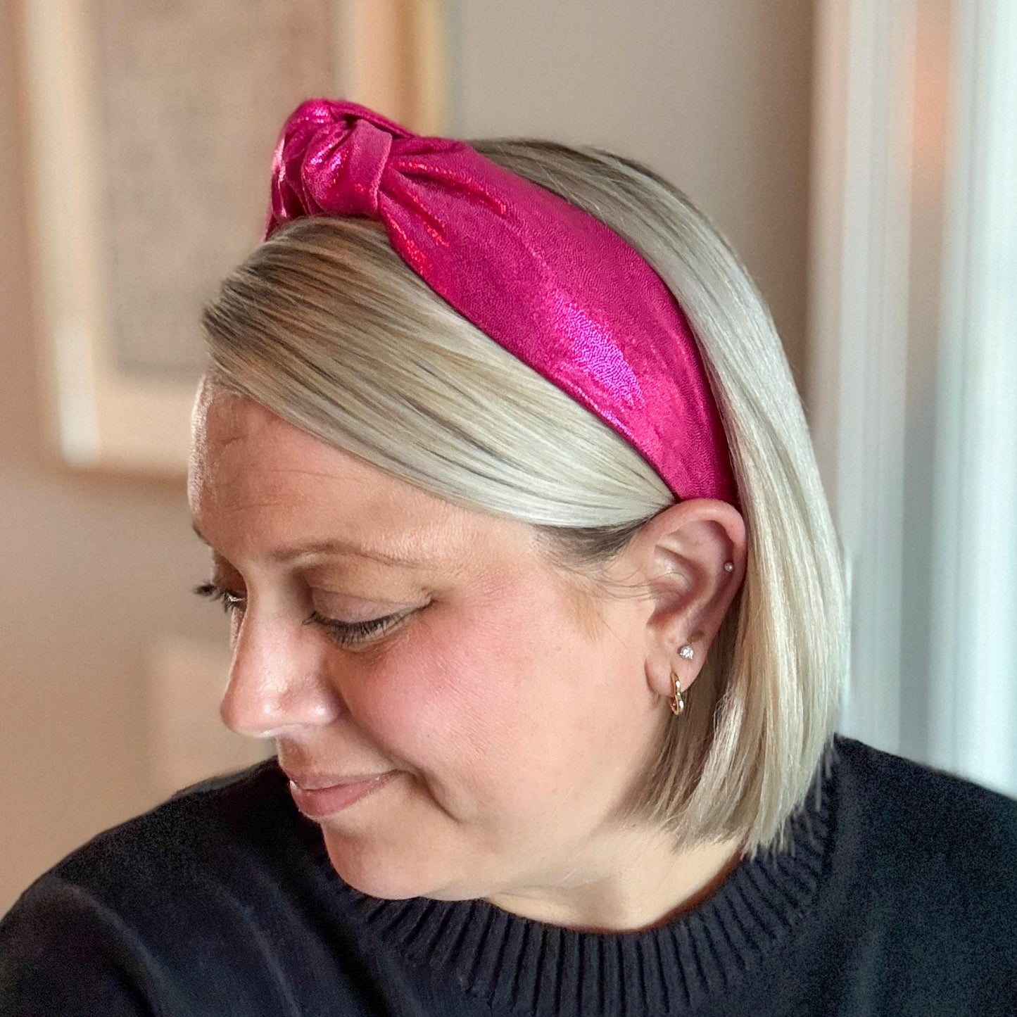 Metallic Hot Pink Headband