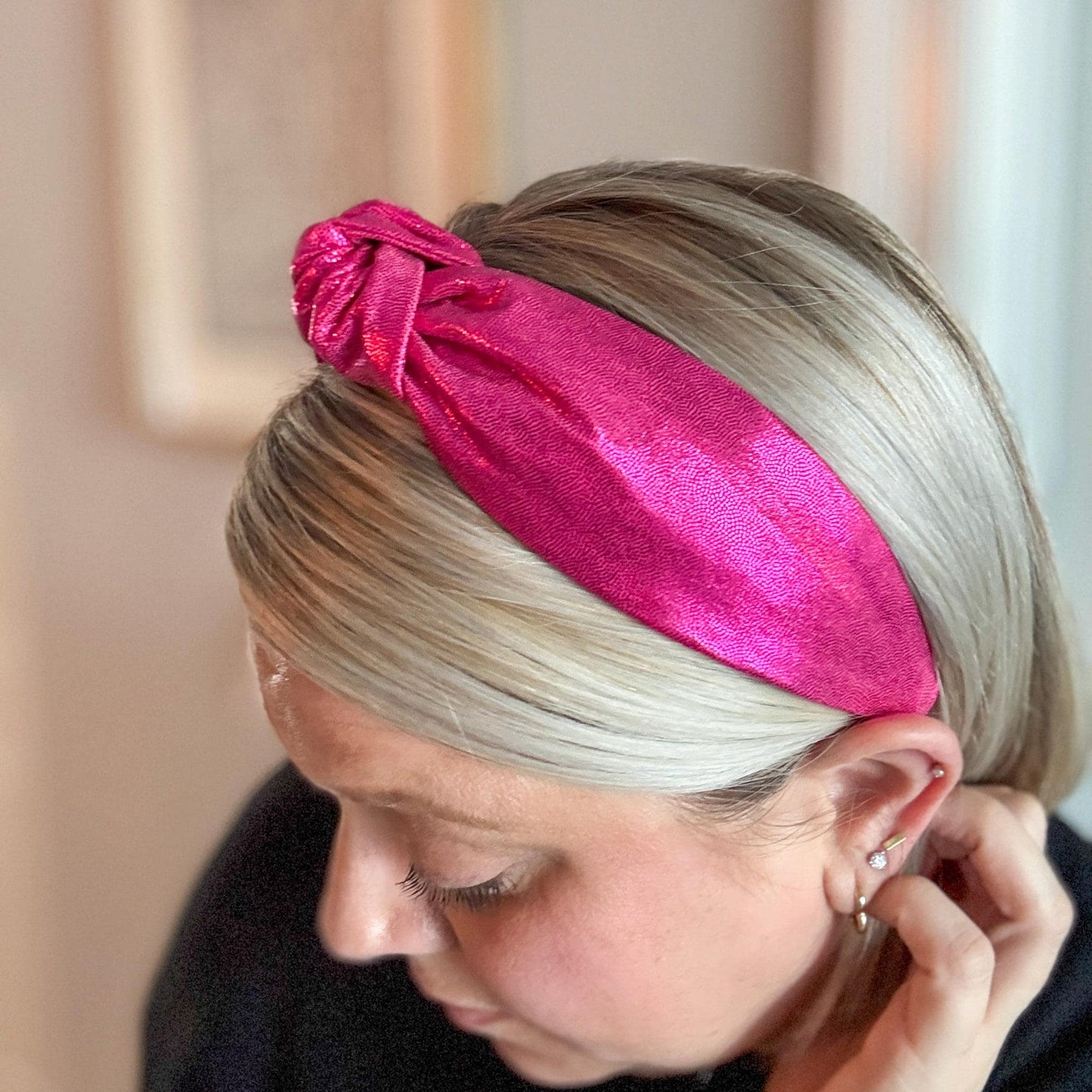 Metallic Hot Pink Headband