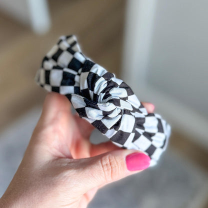 Black & White Checkered Headband
