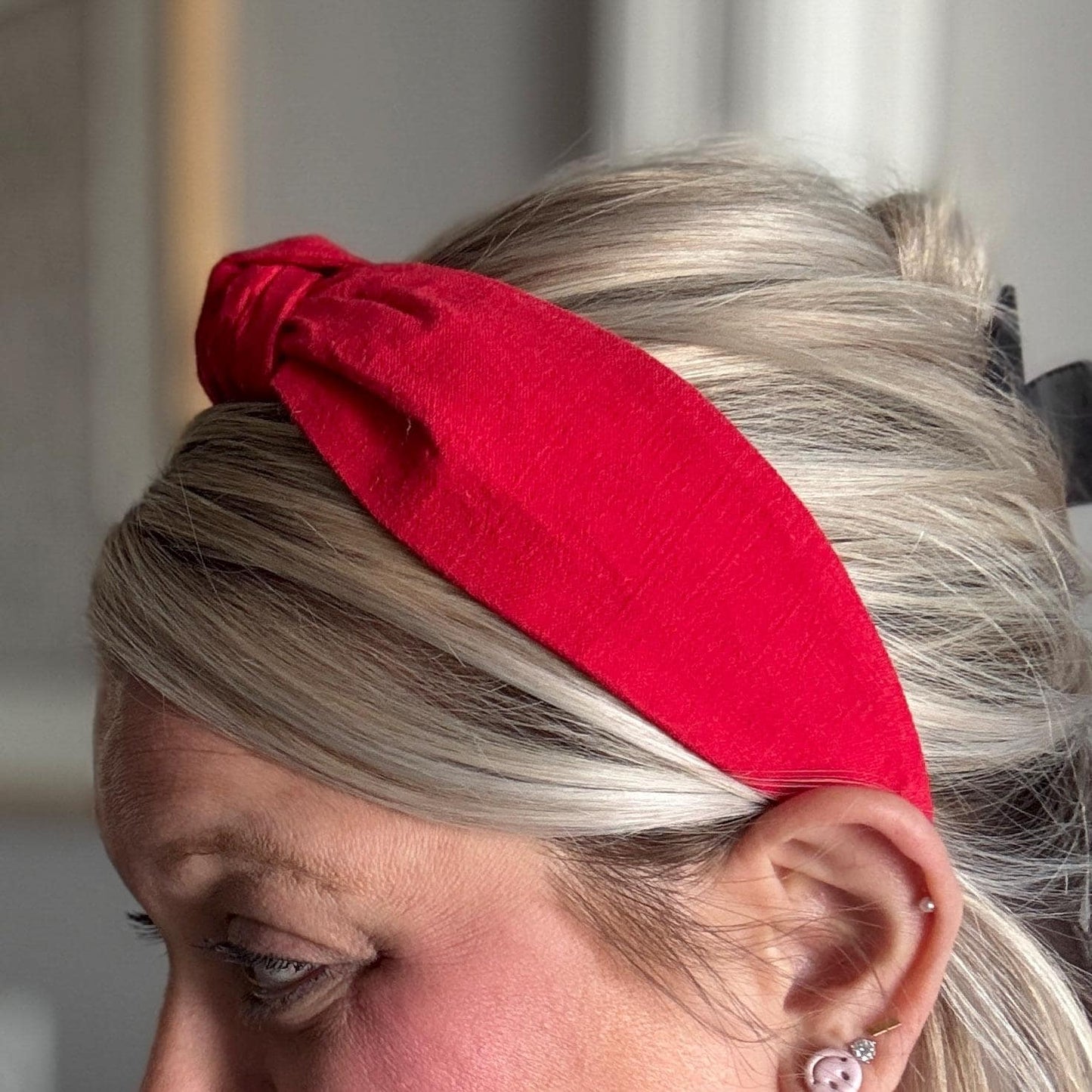 KC Chiefs Red & Yellow Embroidered Headband