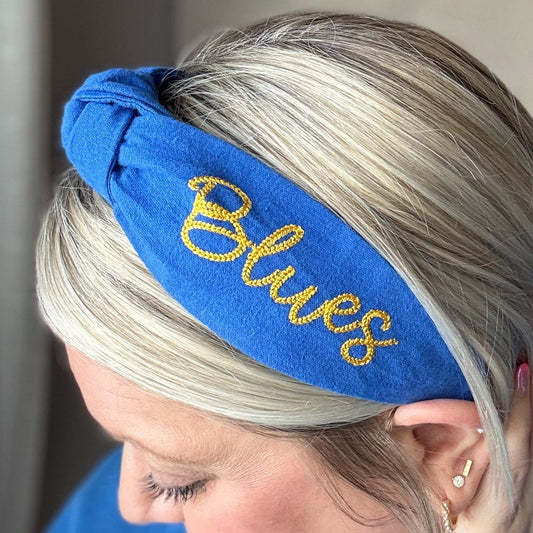 St. Louis Blues Hockey Embroidered Headband