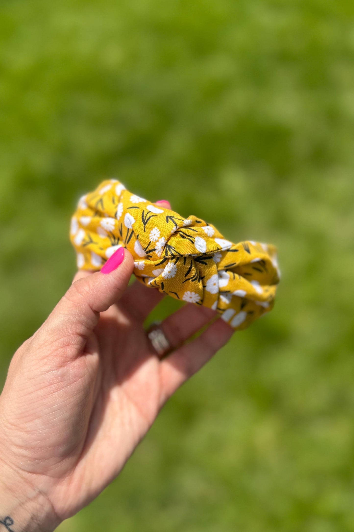 Yellow and White Floral Headband