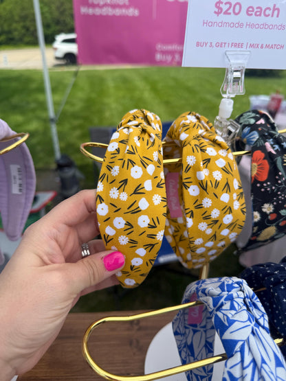 Yellow and White Floral Headband