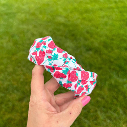 White & Red Strawberry Headband