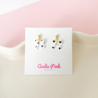 Small Bow Dangle Earrings