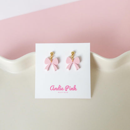 Small Bow Dangle Earrings