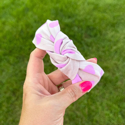 Neon Purple Polka Dot Headband