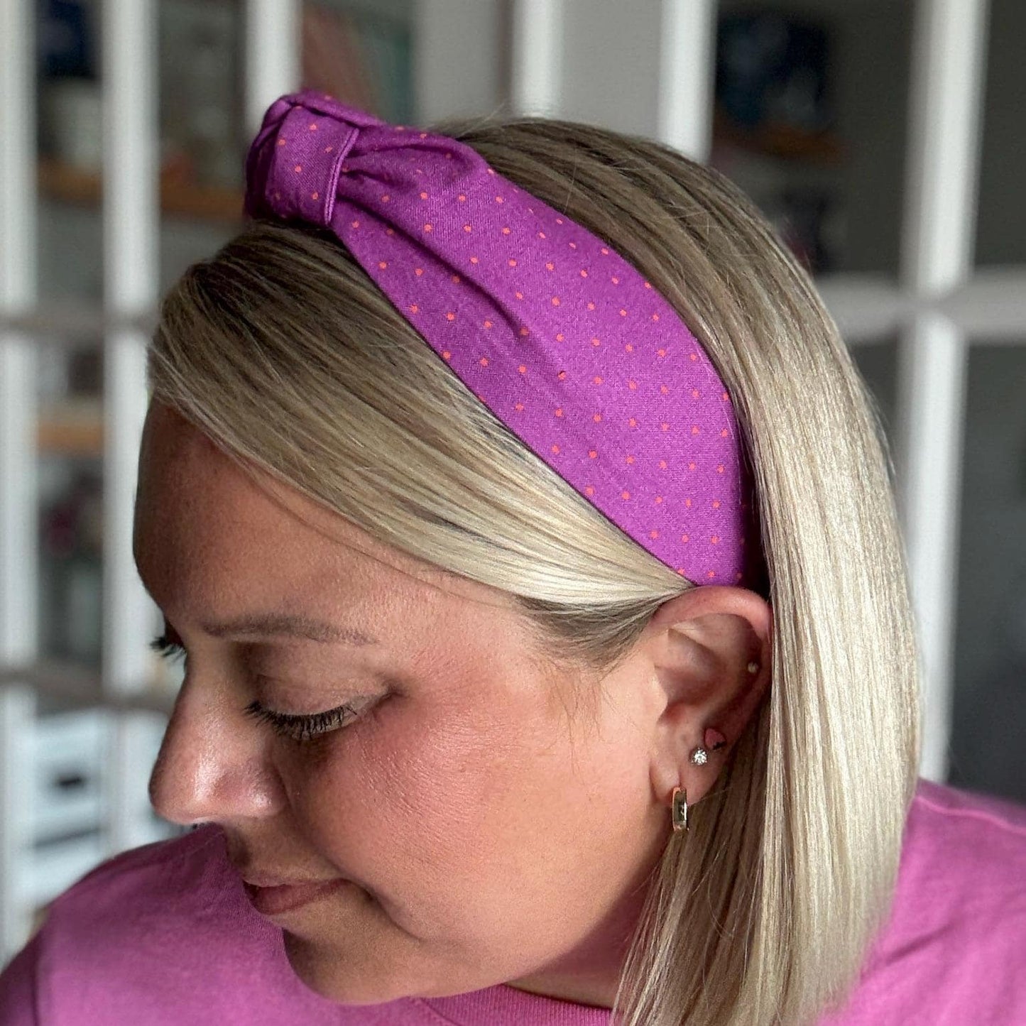 Purple & Pink Micro Dot Headband