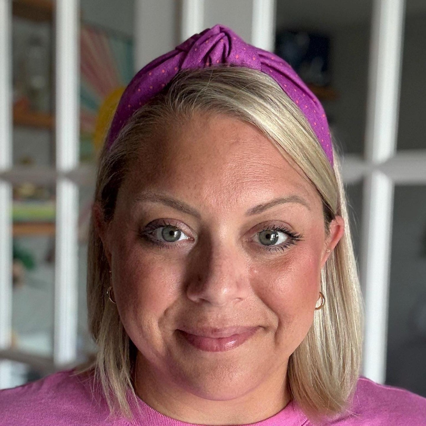 Purple & Pink Micro Dot Headband