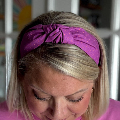 Purple & Pink Micro Dot Headband