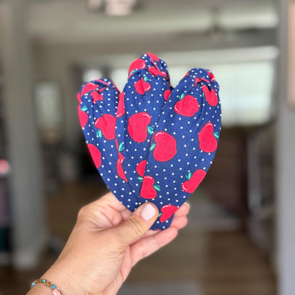 Navy & Red Apple Headband