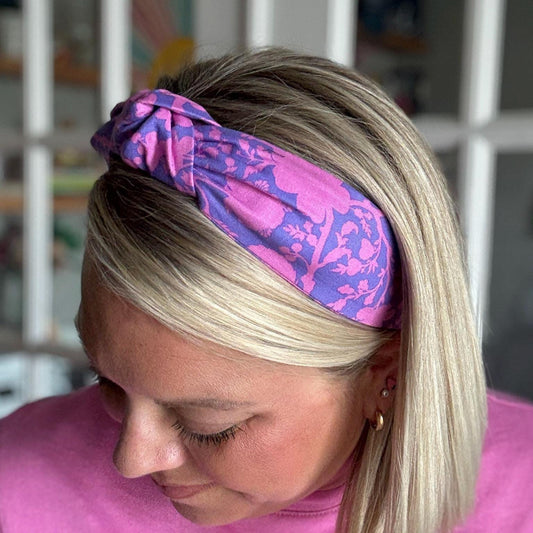 Purple & Pink Floral Headband