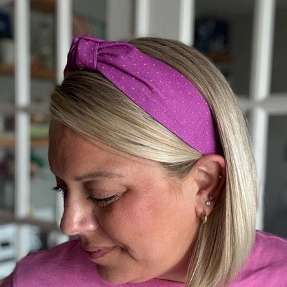Purple & Pink Micro Dot Headband