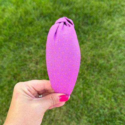 Purple & Pink Micro Dot Headband