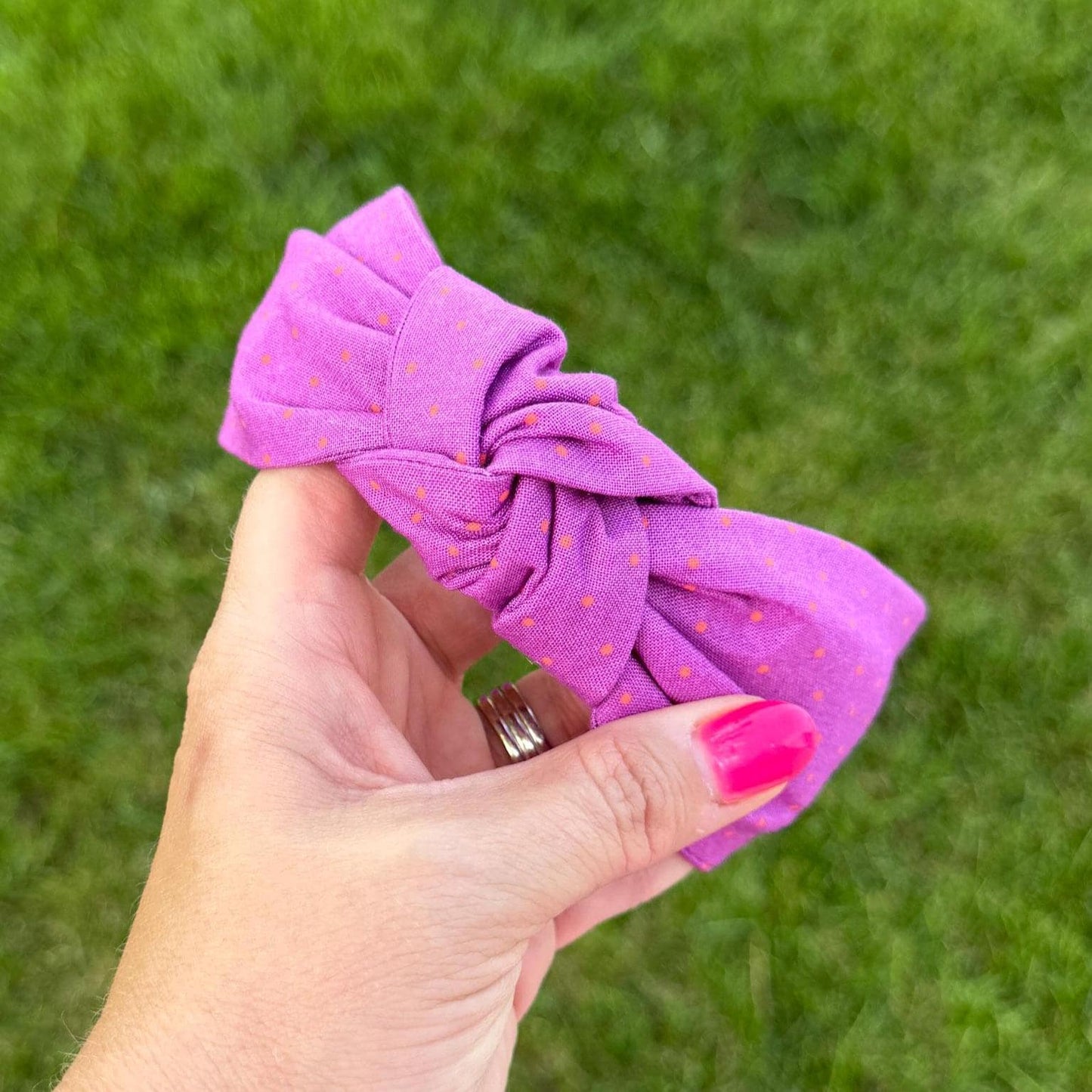 Purple & Pink Micro Dot Headband