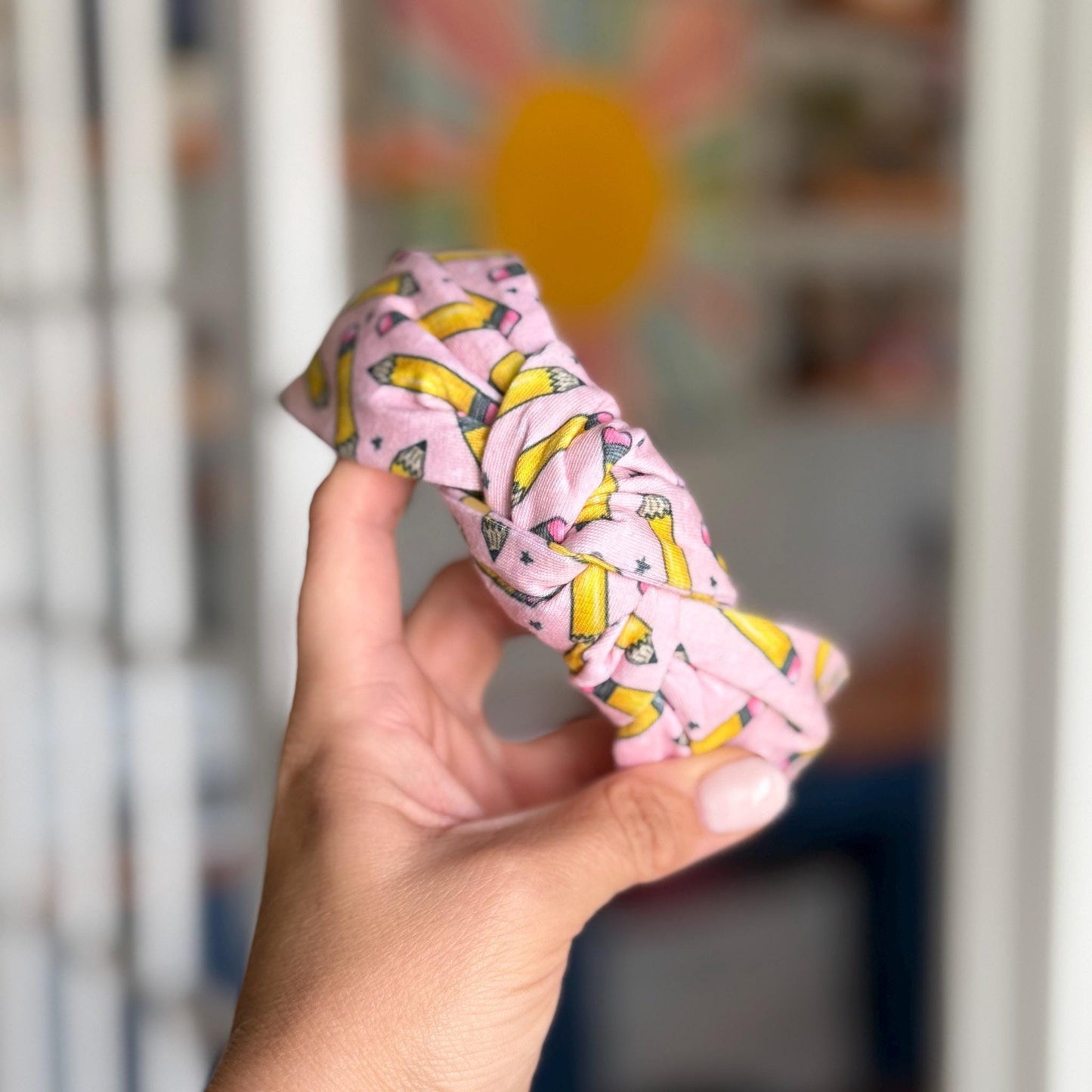 Pink School Theme Headband