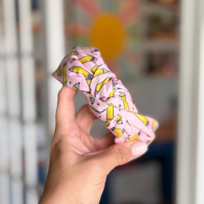 Pink School Theme Headband