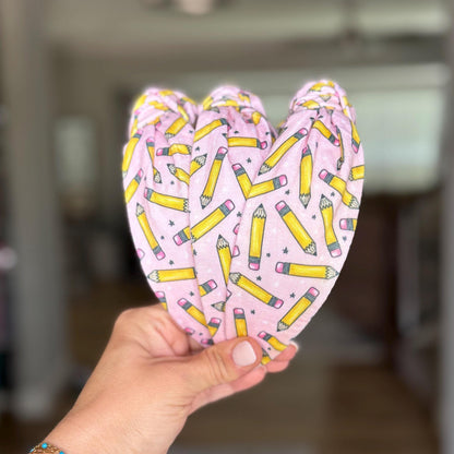 Pink School Theme Headband