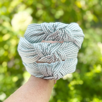 Seafoam & White Headband