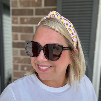 Pink School Theme Headband