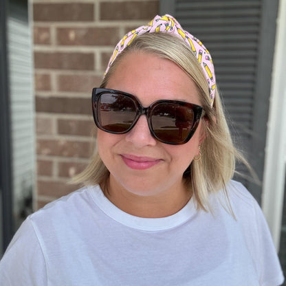 Pink School Theme Headband