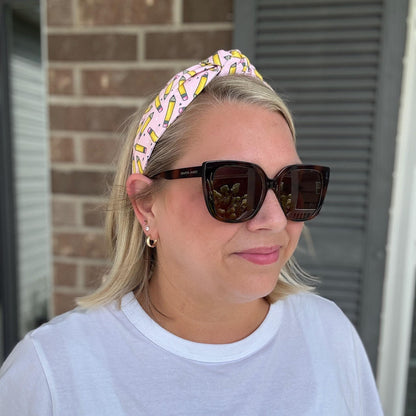 Pink School Theme Headband