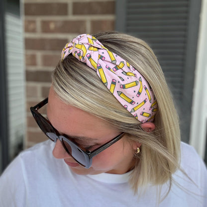 Pink School Theme Headband