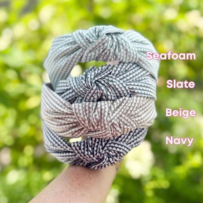 Slate Grey & White Headband