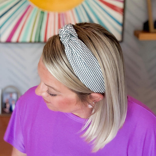 Slate Grey & White Headband