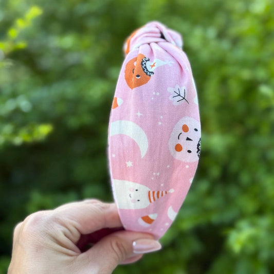 Spooky Cute Pink Topknot Headband