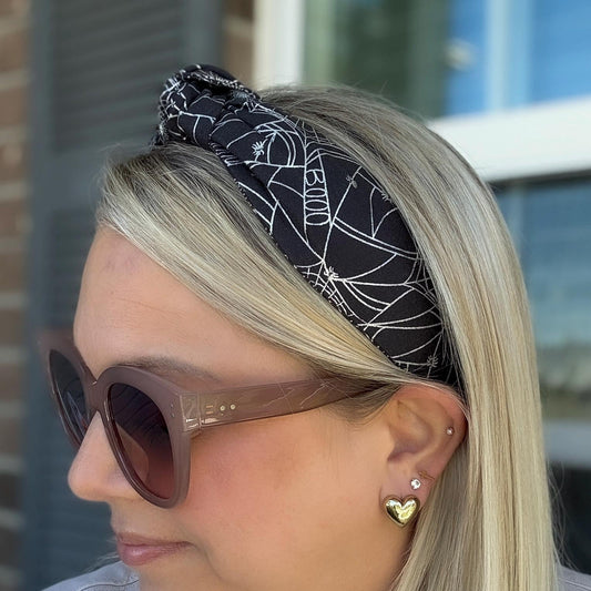 Spider Web Halloween Headbands | Made with Rifle Paper Company Fabric