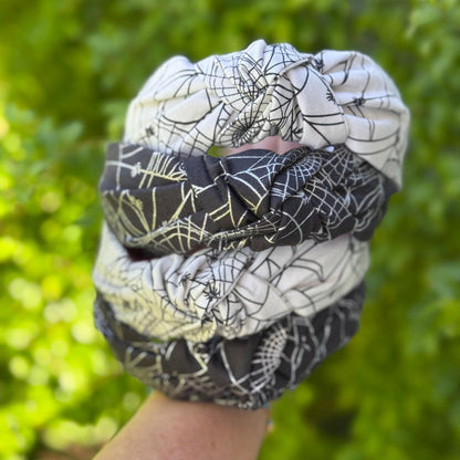 Spider Web Halloween Headbands | Made with Rifle Paper Company Fabric