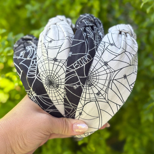 Spider Web Halloween Headbands | Made with Rifle Paper Company Fabric